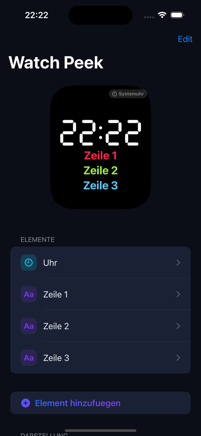 Watch Peek · iPhone-Generator mit Live-Vorschau